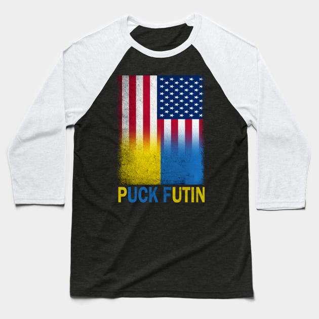 Puck Futin, I stand with Ukraine Baseball T-Shirt by DODG99